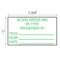 Nevs Label, Blood Group and Rh Type Rechecked By 1" x 1-3/4" White w/Green LBB-30 - alternate 2